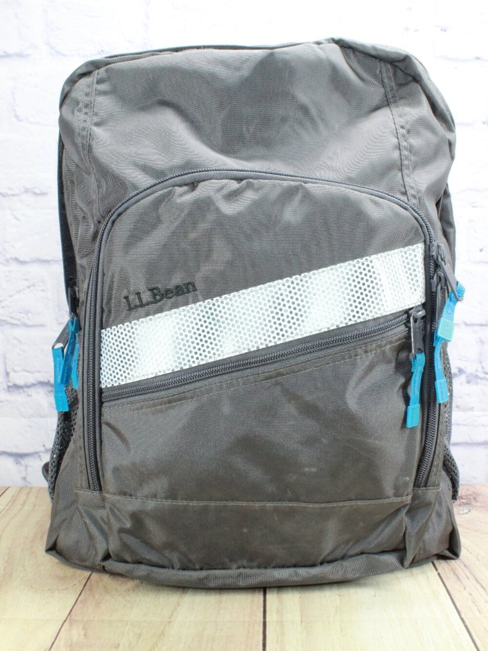 LL Bean Unisex Adult Deluxe Book Pack 37L Backpack Grey School Travel Bag